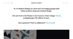 Desktop Screenshot of madhavijagdish.com